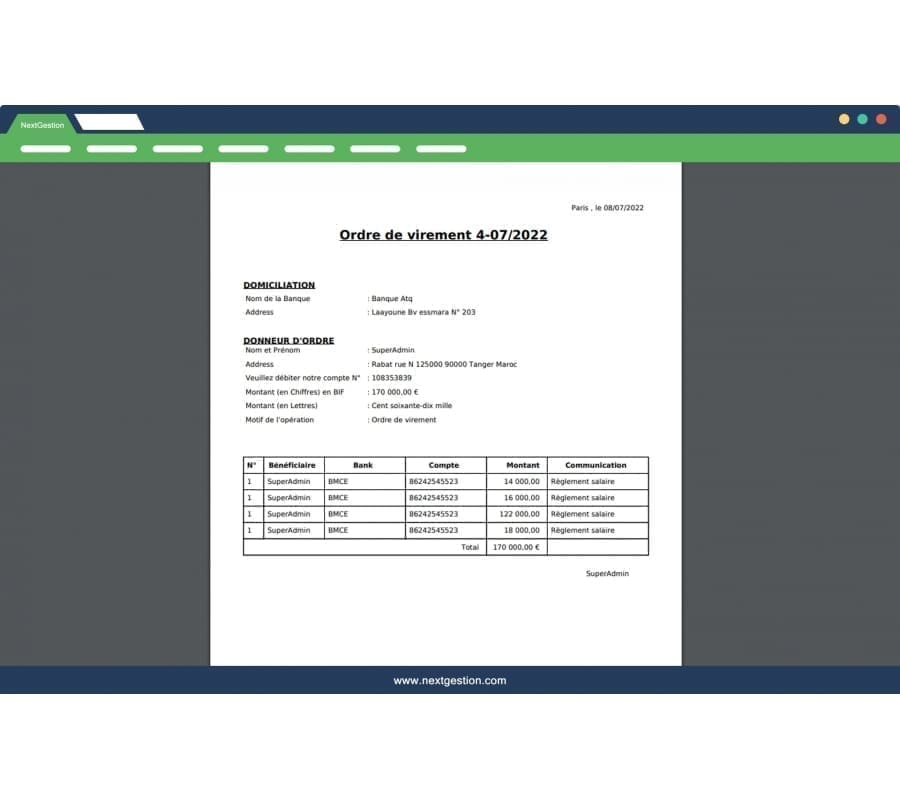 simplifiez et sécurisez la gestion de vos virements bancaires grâce à nos solutions de contrôle efficaces. optimisez votre trésorerie et évitez les erreurs ou fraudes lors de chaque transaction.