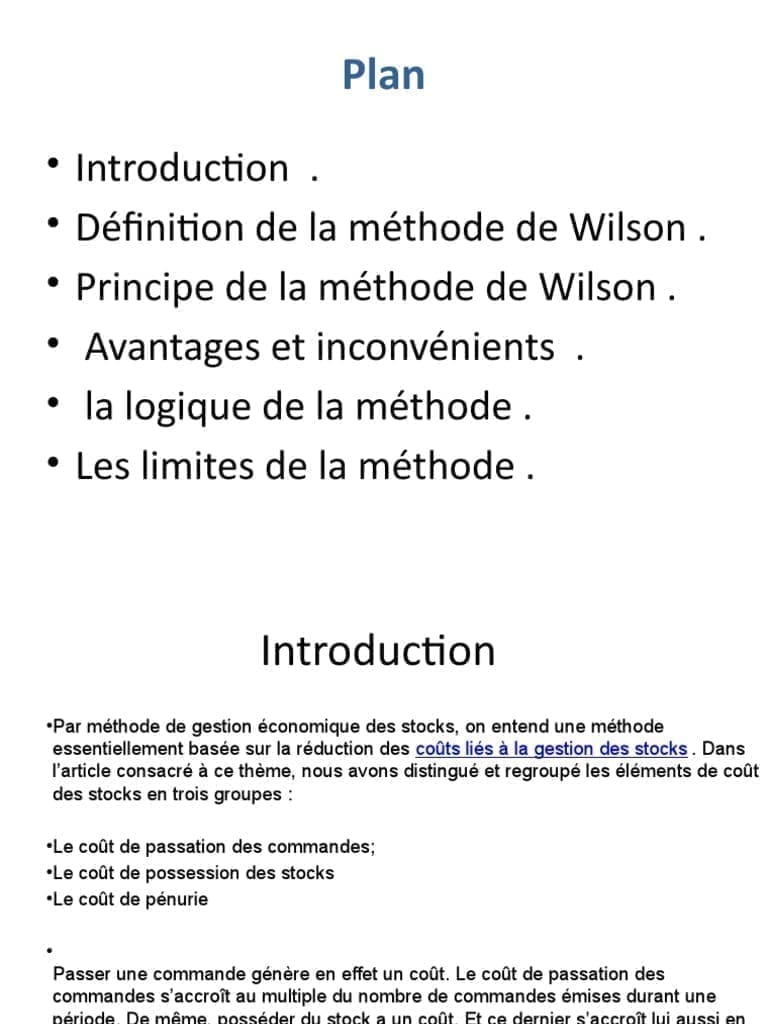 découvrez la formule de wilson, une méthode éprouvée pour une gestion efficace des stocks, optimisant les coûts et les niveaux d'inventaire.