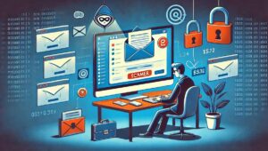 Boîte de réception affichant un mail suspect de phishing avec un lien piégé